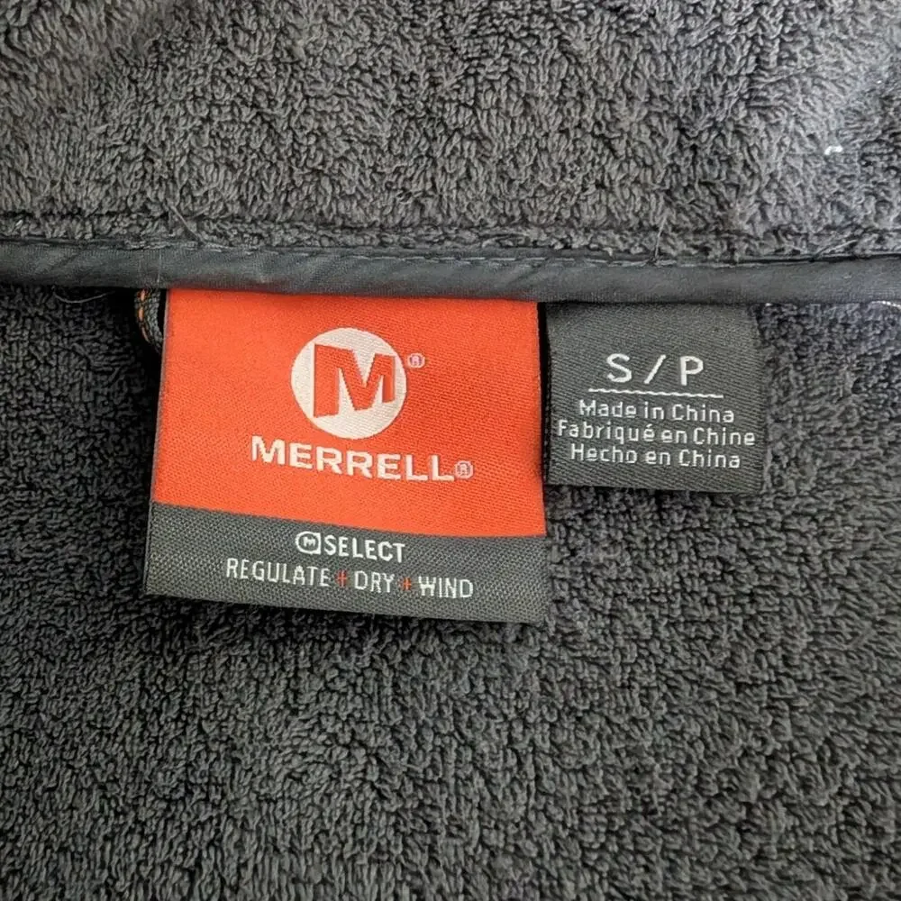 Merrell Geraldine Fleece Lined Coat Brown Tweed Hooded Long Jacket Small - Picture 3 of 7